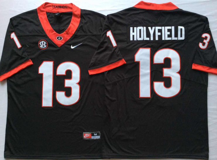 NCAA Men Georgia Bulldogs Black 13 HOLYFIELD